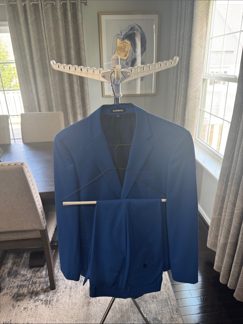 Express Men's Royal Blue Two-Piece Suit Jacket & Pants